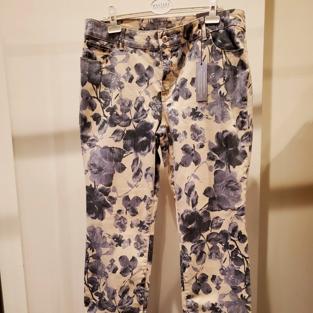Chico's So Slimming Floral Jeans - Size 3